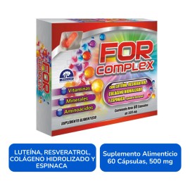 For Complex Caps 500mg Suplemento Luteína Natutech Sabor