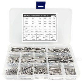 290Pcs Stainless Steel Split Pins Split Cotter Pin Cotter Pin Assortment Kit 24Sizes,for Agriculture, Industry, Construction