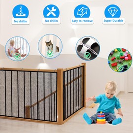 Editbar 300 x 90 cm Children's Stair Safety Net, Baby Balcony Railing, Stair Safety Net, Thickened Stair Safety Net, 3 Metres Stair Railing Fence Mesh, for Children Pets, Black