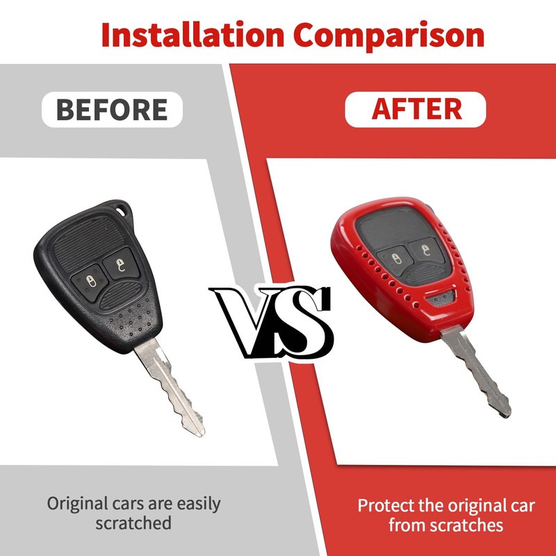 Key Fob Cover Case Protector Fit for Jeep Wrangler JK