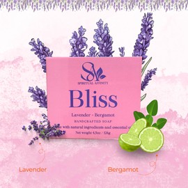 SPIRITUAL AFFINITY, Bliss Lavender and Bergamot Body soap | Nourishing Skin Care | Handcrafted Soap Bar for Relaxation and Serenity