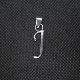 Sterling Silver Pendant Charm Letter J Solid Genuine Hallmarked 925