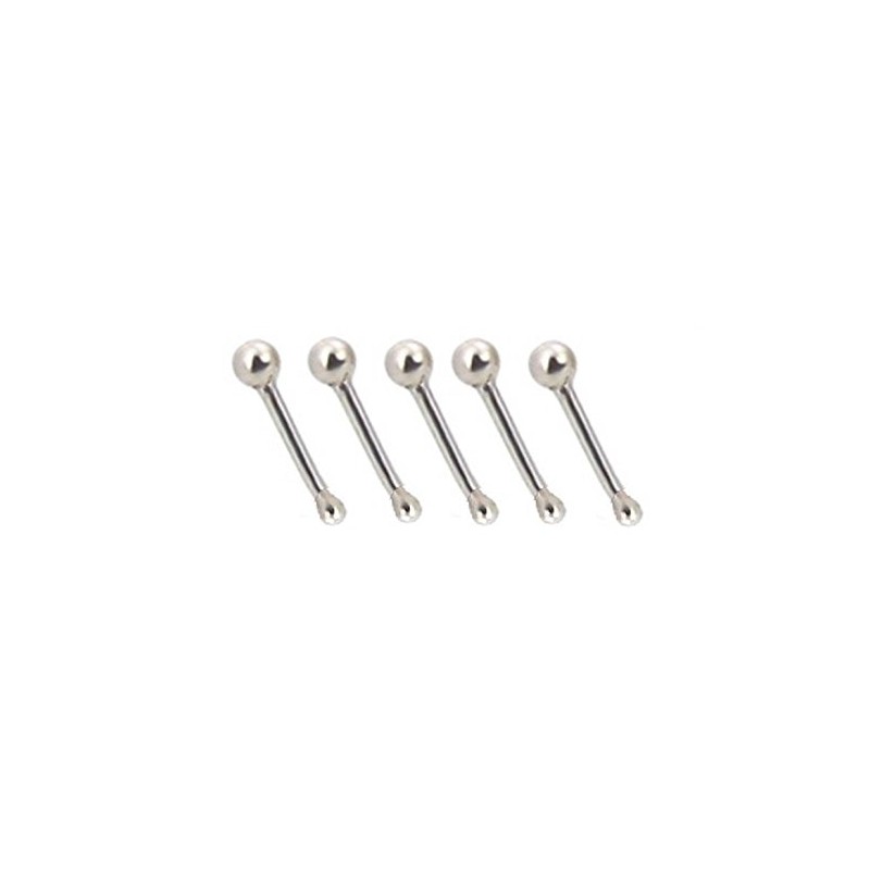 Tiny 1.5mm Ball Set of 5 Nose Studs 925 Silver