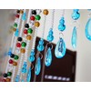 Rekelola Hanging Glass Door Beads Curtains Valance Self-Adhesive for Doorways