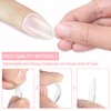 Furtherpretty Short Almond Nail Tips, 240Pcs Full Cover Soft Gel