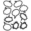 Teacher Created Resources Black and White Speech/Thought Bubbles Accents (5592)