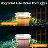 Solar Post Cap Lights 6-Pack, 2 Modes 16LEDs Bright Solar
