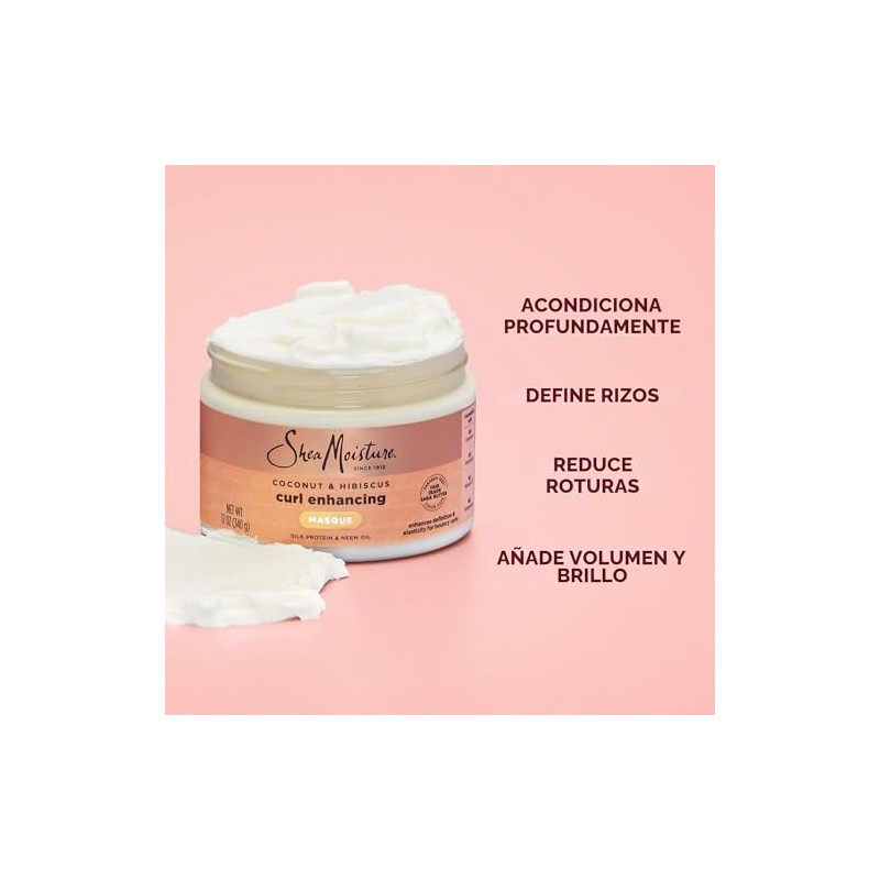 SheaMoisture Mascarilla capilar de coco e hibisco para rizos secos