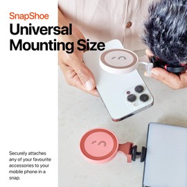 ShiftCam SnapShoe - Snap-on Cold Shoe Mount for Mounting Accessories - Magnetic Mount Snaps on to Any Phone (Blue Jay)