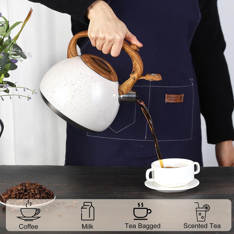 Tea Kettle, Vegoran 100 OZ / 3 Liter Whistling Tea