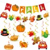 Decoración de otoño de Acción de Gracias, pancarta de hola