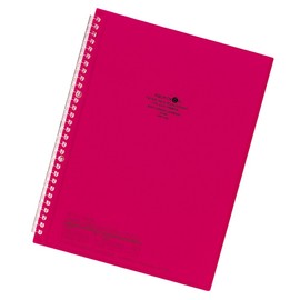 Lihit Lab N1482-3 Clear Book, Replaceable A4, 30 Holes, 10 P., Red