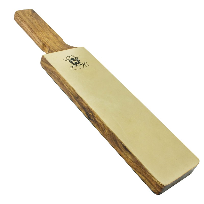 Pure Rose Wood Handle Extra Wide Leather Stick 2 Sided