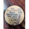 2 NOS Pabst Blue Ribbon Beer Coasters. 1960s vintage can