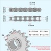 TOPENS LT08B Roller Chain 20 Feet with 2 Connecting Links