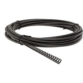 DCD 17050 Sink Line Drain Cleaning Cable, 1/4" x 50' - Open Hook with Innercore Drain Snake. Compatible with Small Drain Line Sink Machines