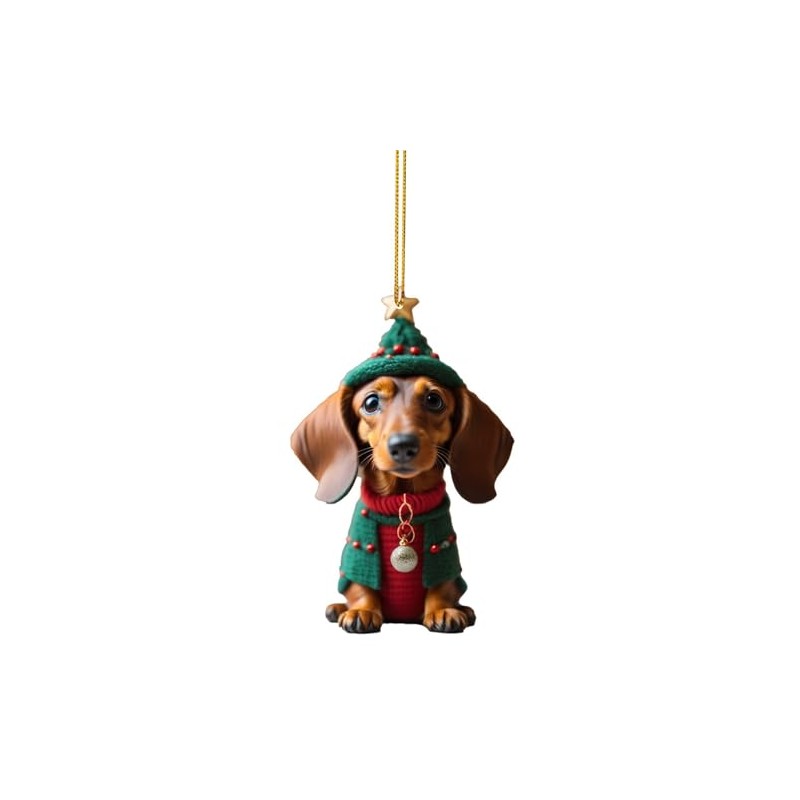 Dachshund Christmas Ornament 2024, Dachshund Christmas Decorations,Outdoor Christmas Tree Decorations