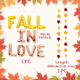 Fall in Love Leaf Garlands Party Decorations Banner For Birthday Wedding Baby Shower Autumn Thanksgiving Harvest Party Supplies