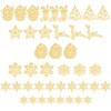 [FUPUTWO] Christmas Tree Ornament Decoration Snowflake Decoration Set (Gold)