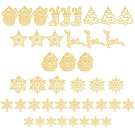 [FUPUTWO] Christmas Tree Ornament Decoration Snowflake Decoration Set (Gold)