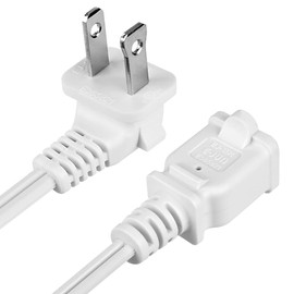 Right Angled Polarized 2-Prong Male-Female Extension Power Cord, Outlet Extension Cable Cord US AC 2-Prong Male/Female Power Cable SPT2 16AWG 13A/125V, Nema 1-15P to 1-15R 1.5FT