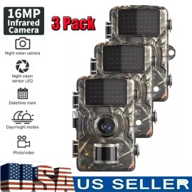 Unbranded 16MP Mini Trail Hunting Camera Wildlife Hunter 1080P Cam Photo Trap Surveillance - 2PCS