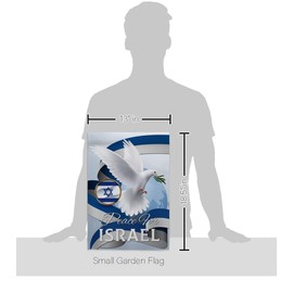 Israel Flag Peace for Israel Cemetery Banner Wall Lawn Door Decor Room Outdoor Garden Poster Bandera de Israeli Tapestry Home Indoor Grave Yard Sign for Outside House, Jewish Gifts Made in USA