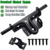 Litensh Door Bolt Double-Sided, Sliding Latch, Door Lock with Padlock,
