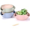 Bamboo's Grocery Double Dish Snack Bowl For Pistachios, Peanuts, Edamame,