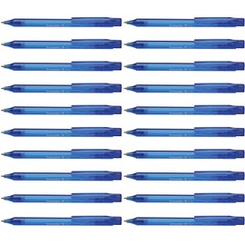 Schneider Fave Click-Top Ballpoint Pen M Tip Pack of 50 / Transparent Blue Barrel / Blue Ink