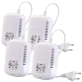 VisorTech Gas Detector: Set of 4 Multi-Gas Detectors for Household Gases, with 3 LEDs, 85 dB (Gas Detectors, Gas Detectors, Camping Heater)