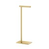 Gatco 1431B, Modern Rectangle Base Freestanding Toilet Paper Holder, 22.25”,