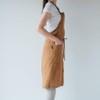Lino e Lina A327 Linen Full Apron, Mira Brown Ochre,
