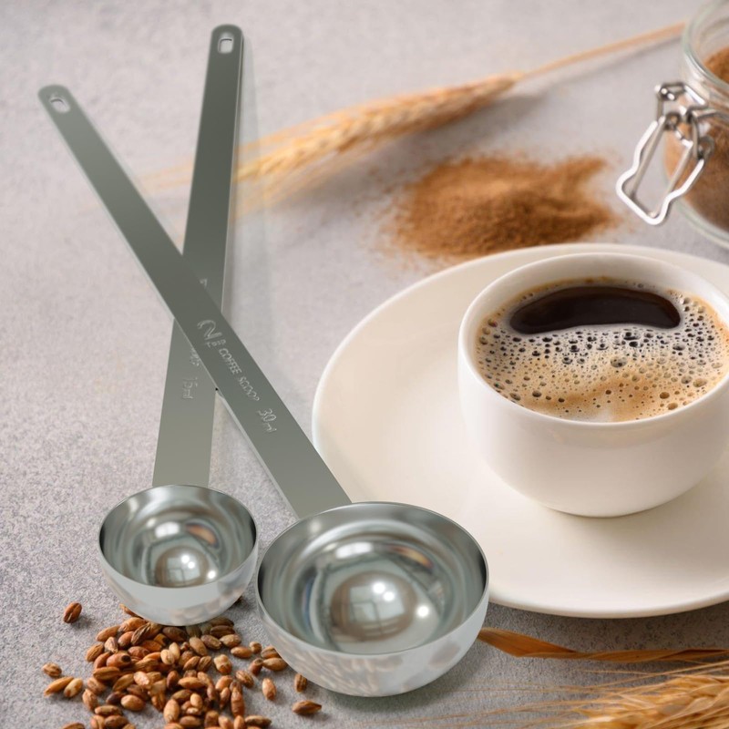 LEIFENY 2 Tablespoon Coffee Scoop, 9.5” Long Handle Measuring Spoon,