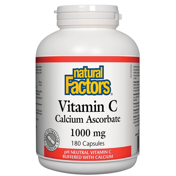 Natural Factors - Vitamin C 1000 mg Calcium Ascorbate, 180 Caps