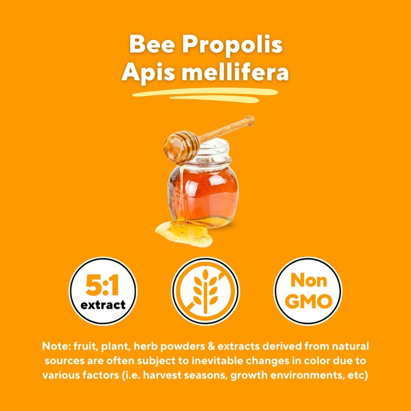 Bee Propolis Extract Capsules 1000mg Supplement for Immune Support, Vitality,