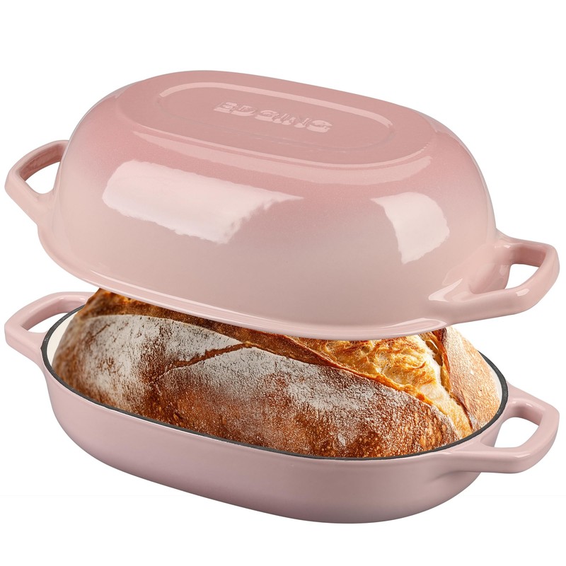 EDGING CASTING Enameled Cast Iron Dutch Oven Pot with Lid,