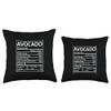 Thanksgiving Christmas Avocado Nutritional Facts Labels Throw Pillow