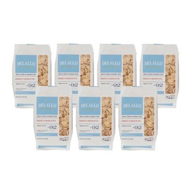 DeLallo Orecchiette Pasta, 1 Pound Bag, 7 Pack, Made in Italy, Cooks in 12 Minutes, Al Dente Texture, Made with Durum Wheat Semolina Flour, Non-GMO