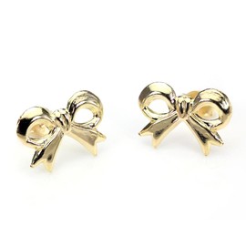 9ct Gold Bow Stud Earrings/Studs/Earring/Ribbon