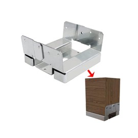 vikofan 6 Pack 6x6 Post Base for Concrete, Actual 5.5"x5.5" Wood, Heavy Duty Electro-Galvanized Brackets for Pergola, Deck, Fence, DIY Bolt-Down Anchors