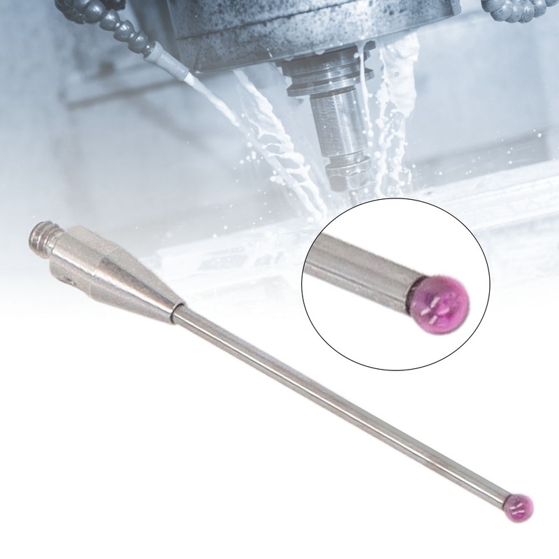 CMM Touch Probe Stylus Red Wear Resistant Ball Tungsten Carbide