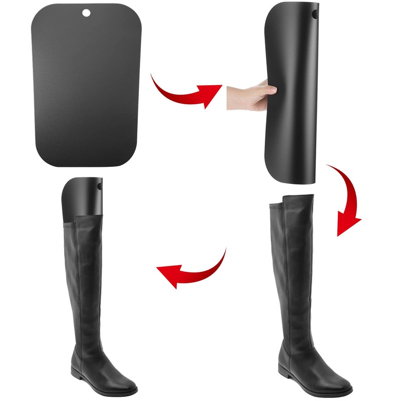 FoldTier 60 Pcs (30 Pairs) Black Boot Shapers Form Inserts