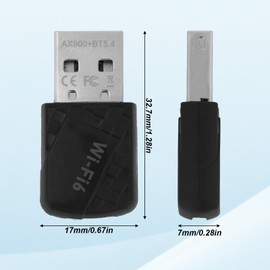 BTFO USB WiFi 6 Adapter for Laptop Desktop, 2-in-1 AV900 Wifi Dongle Dual Band 2.4/5GHZ with Bluetooth 5.3 Dual Band Wireless Internet Network Plug AND Play for PC/Laptop/Desktop Support Win11/10/7