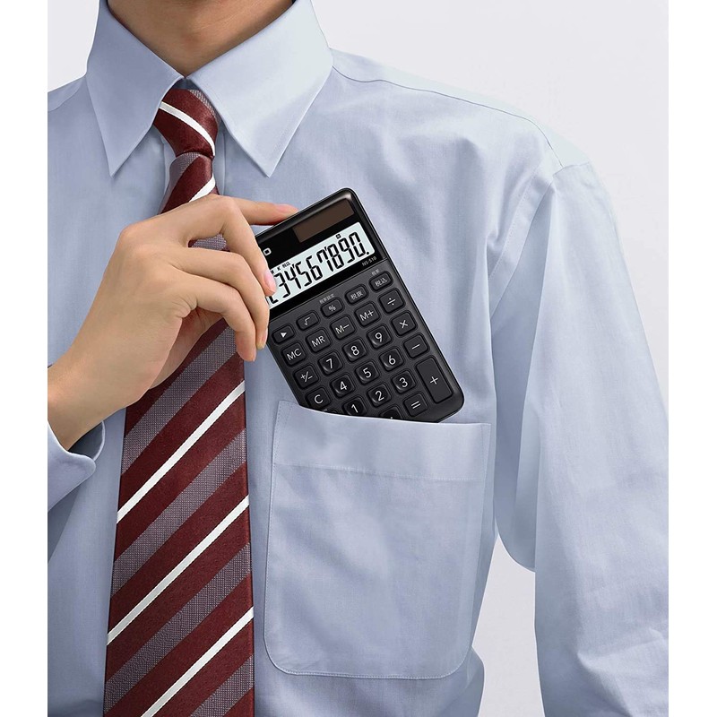 Casio NS-S10-BK-N Stylish Calculator, Black, 10 Digit Large Notebook Type