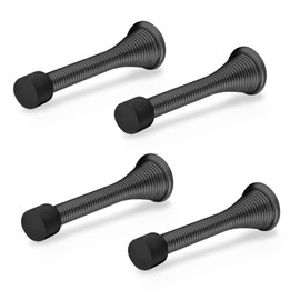 Tapones de puerta para pared – Tapones de puerta – Topes de puerta negros – 3-1/4 pulgadas – Tapón de puerta negro – Paquete de 4 – Tapones de puerta para parte inferior de la puerta – Topes de puerta