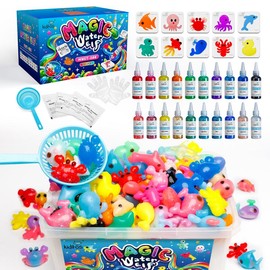 Kiditos  Magic Water Elf Toy Kit with Magic Gels, Molds - Imaginative Play, Christmas Gifts, Birthday Gifts, Party Favors, and Family-Friendly DIY STEM Projects:_12 Colors with Star Bottle
