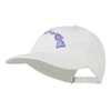 e4Hats.com Hawaii State Map Embroidered Washed Cap - White OSFM