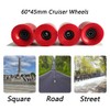 TONLOOEEL 60mm Cruiser Wheels 80A Contains ABEC-9 Bearings and Spacers,Skateboard