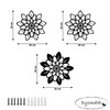 Dycmetal - Flores de metal para pared, decoración del hogar